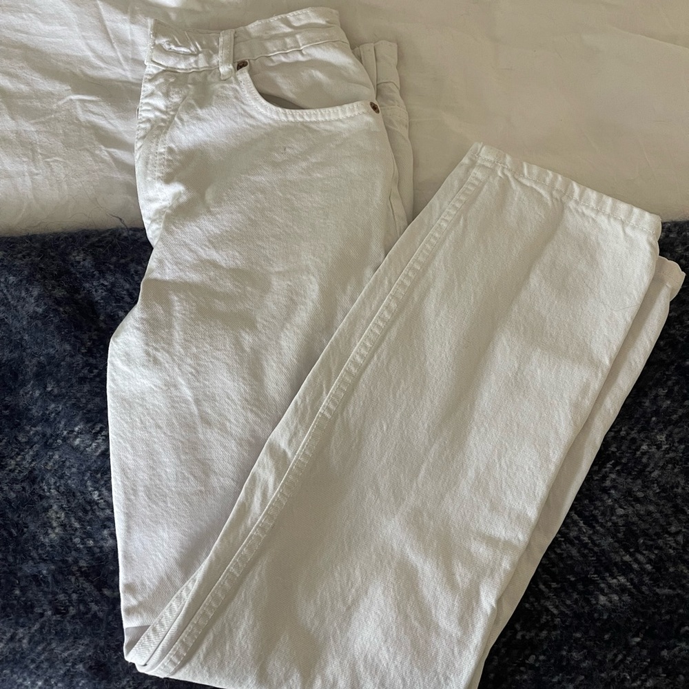 Zara white straight pant